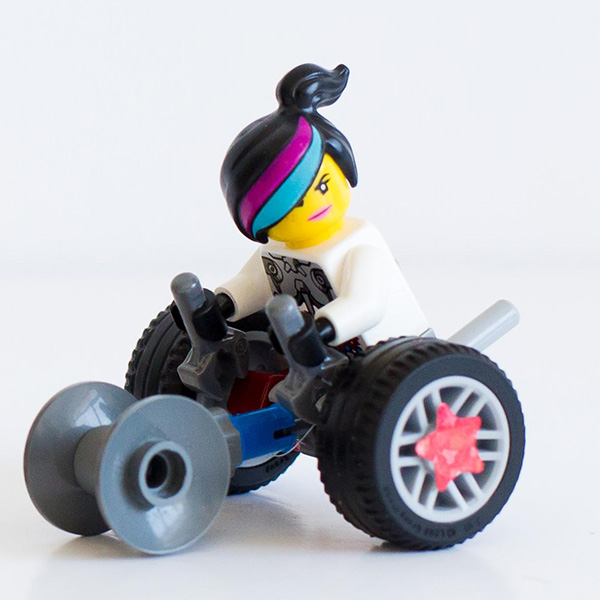 #ToyLikeMe makeover image showing Lego wheelchair mini-figure.