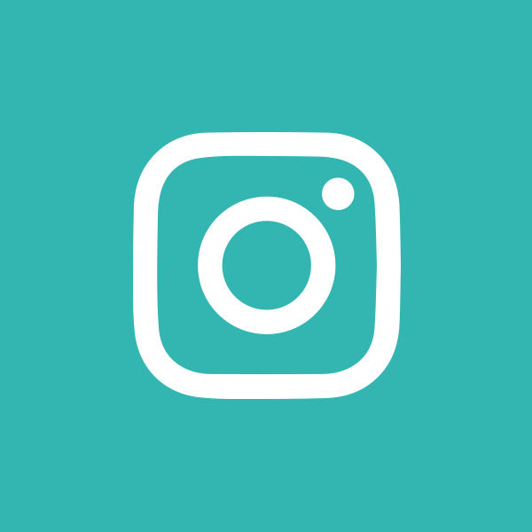 Instagram logo, white on teal background.